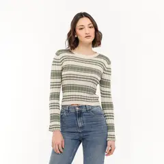 DOO AUSTRALIA - Blusa Mujer de Rayas Manga larga de Algodón