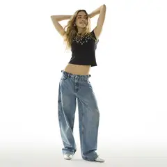 SYBILLA - Jean Balloon Mujer Tiro medio