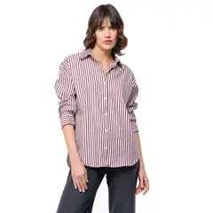 BASEMENT - Camisa Mujer de Rayas Manga larga