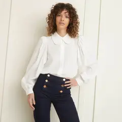 BASEMENT - Camisa Mujer Manga larga globo