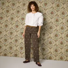 UNIVERSITY CLUB - Jean Recto Mujer Tiro medio Con Bordado