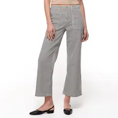 UNIVERSITY CLUB - Jean Wide leg Mujer Tiro medio de Rayas