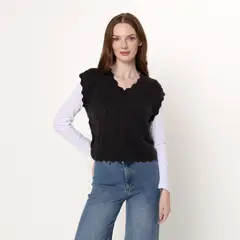 UNIVERSITY CLUB - Chaleco Mujer Tejido Slim fit