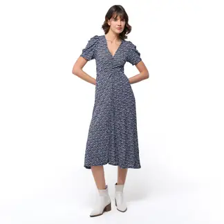 BASEMENT - Vestido Mujer Medio Casual con Estampado