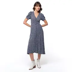 BASEMENT - Vestido Mujer Medio Casual con Estampado