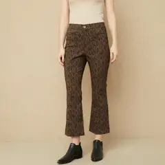 UNIVERSITY CLUB - Pantalón Flare Mujer Tiro alto con Estampado