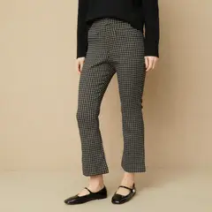 UNIVERSITY CLUB - Pantalón Flare Mujer Tiro alto con Estampado