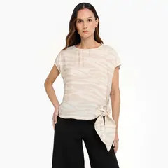 APOLOGY - Blusa Mujer Anudada Manga corta de Viscosa