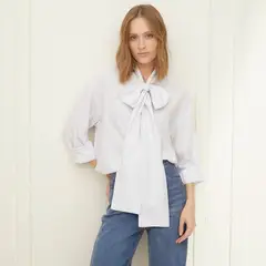 BASEMENT - Blusa Mujer Anudada Manga larga