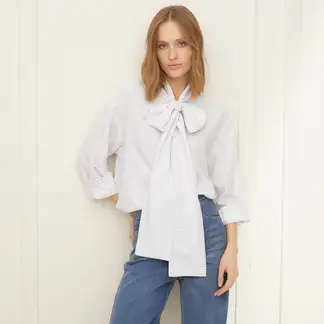 BASEMENT - Blusa Mujer Anudada Manga larga