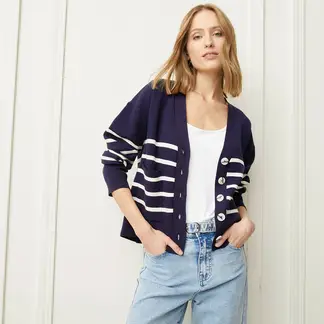 BASEMENT - Cardigan Mujer de Rayas