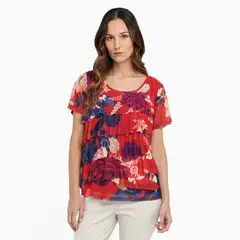 SOUTHLAND - Blusa Mujer con Estampado Manga corta