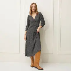 BASEMENT - Vestido Mujer Largo Casual con Estampado