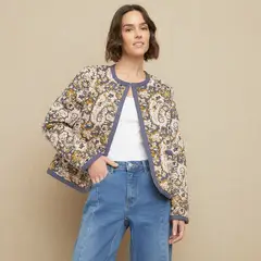 UNIVERSITY CLUB - Chaqueta Mujer con Estampado de Algodón