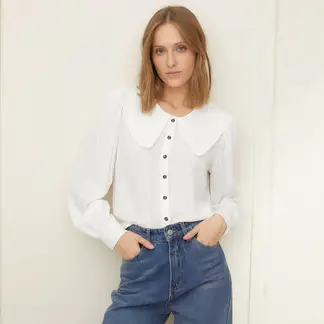 BASEMENT - Blusa Mujer Manga larga globo