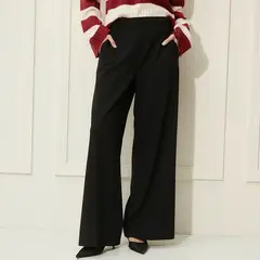 BASEMENT - Pantalón Wide leg Mujer Tiro alto