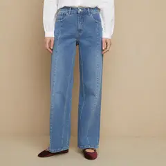 UNIVERSITY CLUB - Jean Wide leg Mujer Tiro medio
