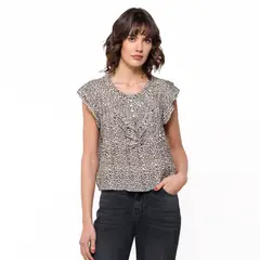 UNIVERSITY CLUB - Blusa Mujer con Boleros Sin mangas