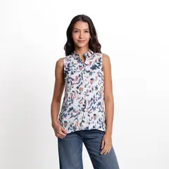 UNIVERSITY CLUB - Blusa Mujer con Puntos Sin mangas