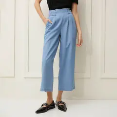 BASEMENT - Pantalón Culotte Mujer Tiro alto