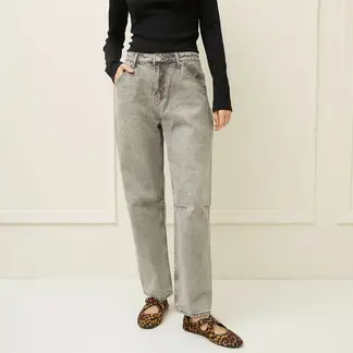 BASEMENT - Jean Baggy Mujer Tiro alto