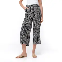 UNIVERSITY CLUB - Pantalón Culotte Mujer Tiro alto con Estampado