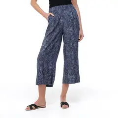 UNIVERSITY CLUB - Pantalón Culotte Mujer Tiro alto con Estampado