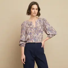 UNIVERSITY CLUB - Blusa Mujer Con Estampado Manga larga globo