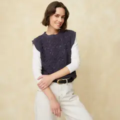 UNIVERSITY CLUB - Chaleco Mujer Tejido