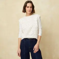 UNIVERSITY CLUB - Chaleco Mujer Tejido