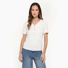 NEWPORT - Camiseta Mujer Manga corta Algodón