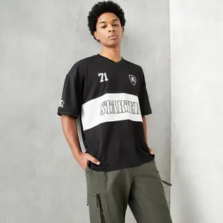 STARTER - Camiseta Hombre Manga corta con Estampado Oversized fit