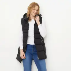 NEWPORT - Chaleco Mujer Acolchado Con capota