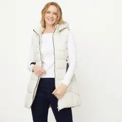 NEWPORT - Chaleco Mujer Acolchado Con capota
