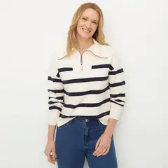 NEWPORT - Saco Mujer de Rayas