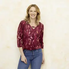 SOUTHLAND - Blusa Mujer con Estampado Manga 3/4