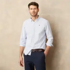 WOLF & HANK - Camisa Hombre Manga larga Slim de Algodón
