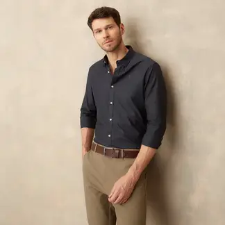 WOLF & HANK - Camisa Hombre Manga larga Slim de Algodón