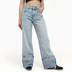 SYBILLA - Jean Wide leg Mujer Tiro alto