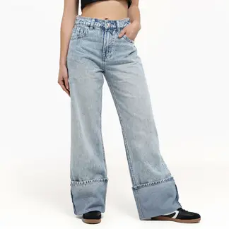 SYBILLA - Jean Wide leg Mujer Tiro alto