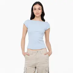 SYBILLA - Camiseta Mujer Manga corta de Algodón