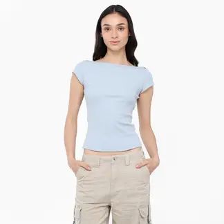 SYBILLA - Camiseta Mujer Manga corta de Algodón