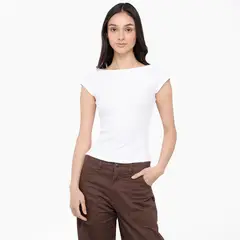 SYBILLA - Camiseta Mujer Manga corta de Algodón