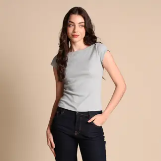 SYBILLA - Camiseta Mujer Manga corta de Algodón