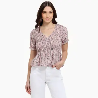 SYBILLA - Blusa Mujer Manga corta de Algodón