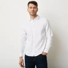 BASEMENT - Camisa Hombre Manga larga Slim