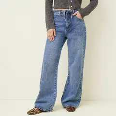 SYBILLA - Jean Wide leg Mujer Tiro medio