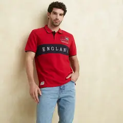 UNIVERSITY CLUB - Camiseta polo Hombre Manga corta con Estampado Regular fit de Algodón