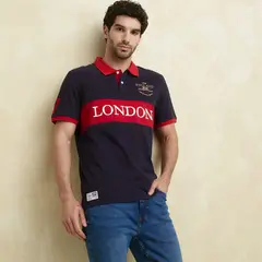 UNIVERSITY CLUB - Camiseta polo Hombre Manga corta con Estampado Regular fit de Algodón