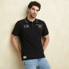 UNIVERSITY CLUB - Camiseta polo Hombre Manga corta con Estampado Regular fit de Algodón